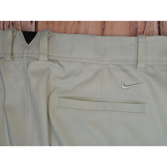 Nike Dri-Fit Mens Standard Fit Beige Polyester Lightweight Golf Pants 36x30 - Picture 7 of 9